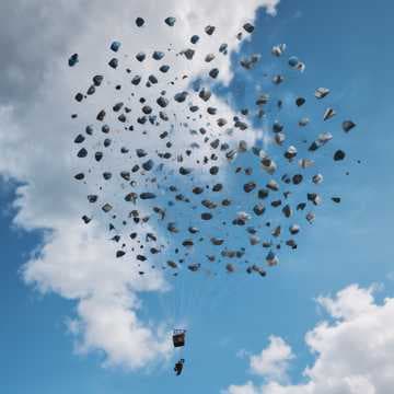 Parachutes of Many Troops