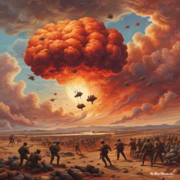 Parachutes of Many Troops
