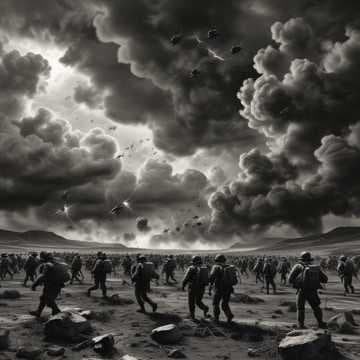 Parachutes of Many Troops