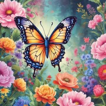 Mariposa que vuelas por  La vida. Autor: A.A.Mc.V