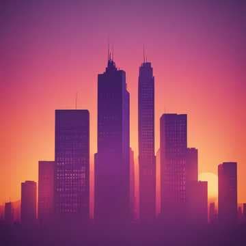 Sun Kisses Skyline Skyscraper