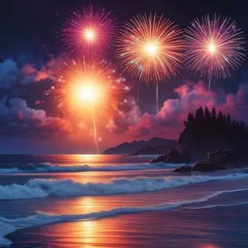 孤海上的烟花