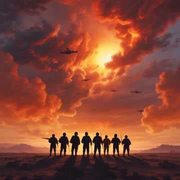 Parachutes of Many Troops