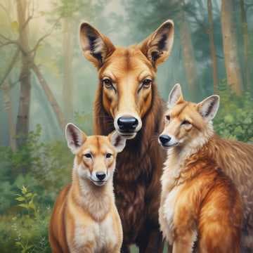 A lion cub has three moms 