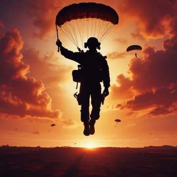 Parachutes of Many Troops