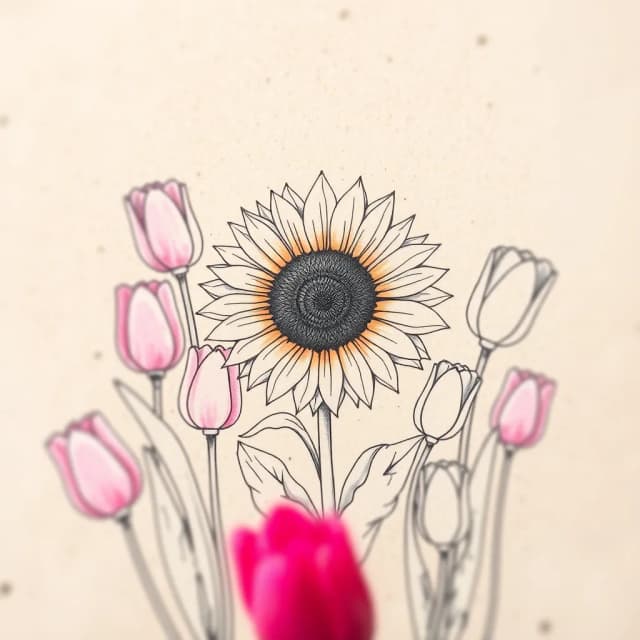 Sol entre Flores