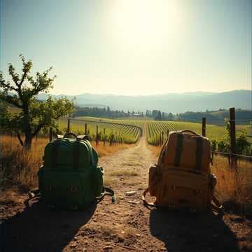 Dos amigos de excursion al camino de santiago