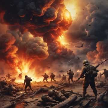 Parachutes of Many Troops