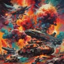 Parachutes of Many Troops