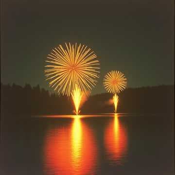 Starry Night Fireworks Bang
