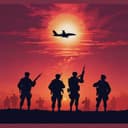Parachutes of Many Troops