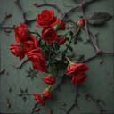 Red Roses purple bruises 