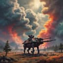 Parachutes of Many Troops