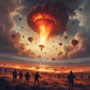 Parachutes of Many Troops