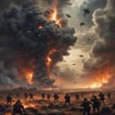 Parachutes of Many Troops