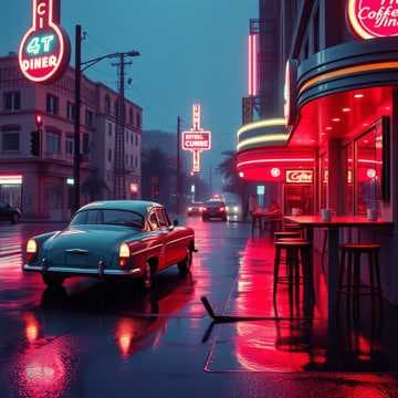 Midnight Drive in the 50s