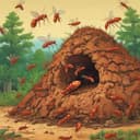 Fire ants nuptial flight