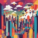 Parachutes of Many Troops