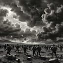 Parachutes of Many Troops