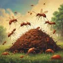 Fire ants nuptial flight