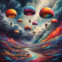 Parachutes of Many Troops