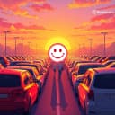 Estaciona com fe animado