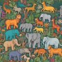 There was a hyena who swallowed a rabbit 