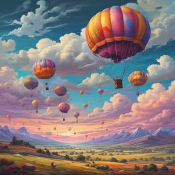 Parachutes of Many Troops