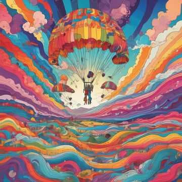 Parachutes of Many Troops