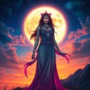 Mujer & Luna. Autor: A.A.Mc.V