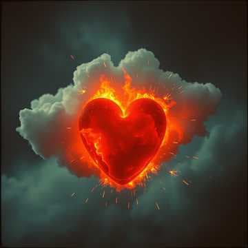 Coração em chamas