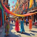 La de la minifalda azul 