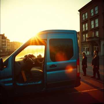 Blauwe Bus in de Zon