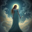 Mujer & Luna. Autor: A.A.Mc.V