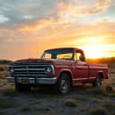 The Red Beat Up Truck