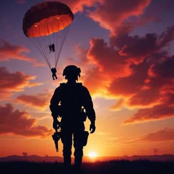 Parachutes of Many Troops