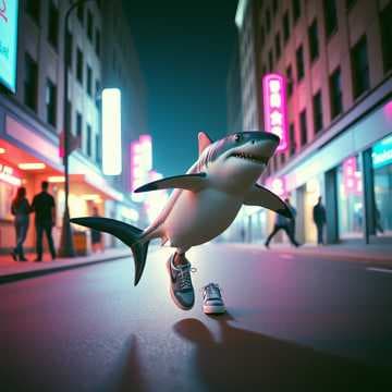 Land Shark in Nike Shoes