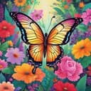 Mariposa que vuelas por la vida. Autor: A.A.Mc.V