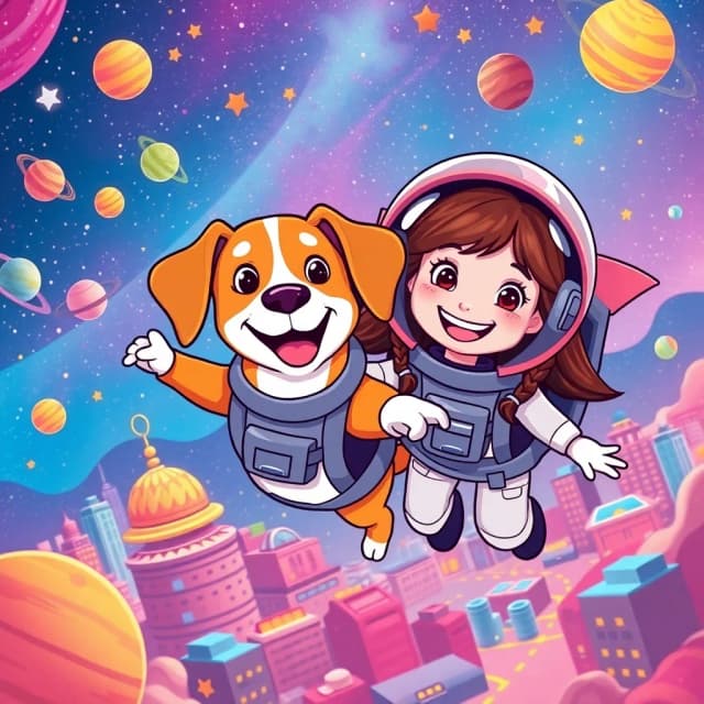 Lucky and Estrella's Cosmic Adventure