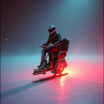 Brettert über Eisbahn