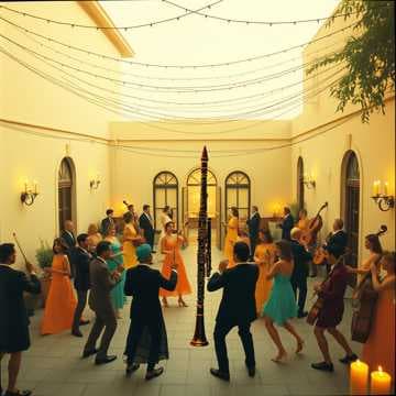 Mazl Tov in the Courtyard