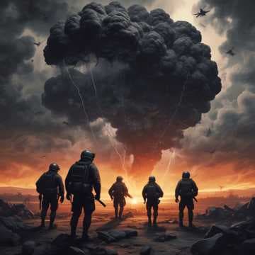 Parachutes of Many Troops