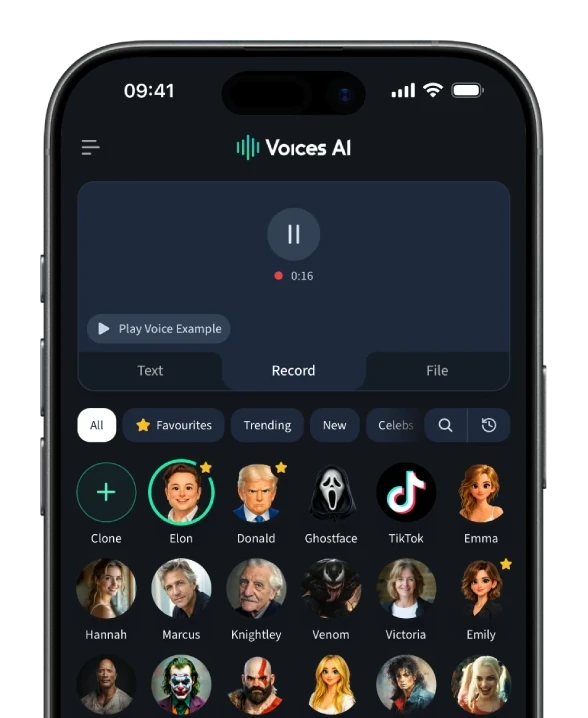 Voices AI 名人语音变换器